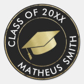 Sticker Rond Grad Favor Noir (Devant)