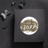 Sticker Rond Grad peint | Brosse à peinture or