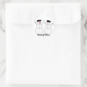 Sticker Rond Grad Snowmen (Sac)