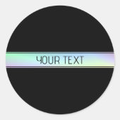 Sticker Rond Gradient coloré moderne et texte modifiable (Devant)