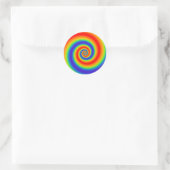 Sticker Rond Gradient du Colorful Spiral Effect (Sac)