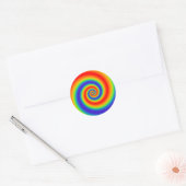 Sticker Rond Gradient du Colorful Spiral Effect (Enveloppe)