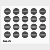 Sticker Rond Gradient gris foncé moderne Nom ou raison sociale (Feuille)