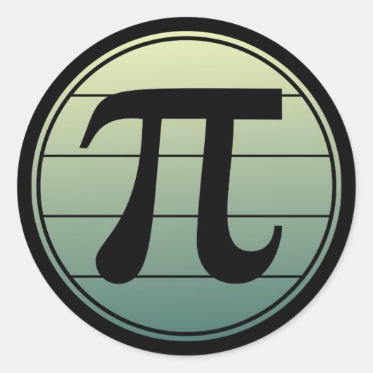Sticker Rond Gradient | Happy Pi Day Math (Devant)