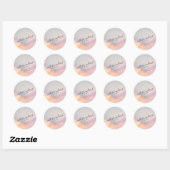 Sticker Rond Gradient holographique de Silver Glitter (Feuille)