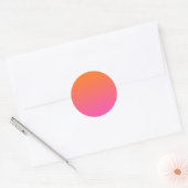 Sticker Rond Gradient orange et rose (Enveloppe)