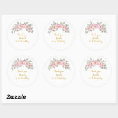 Sticker Rond gradient party watercolor pink Custom Birthday (Feuille)