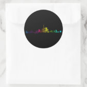 Sticker Rond Gradient Skyline de Toronto (Sac)