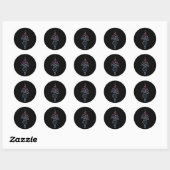 Sticker Rond Gradient Unalome (Feuille)