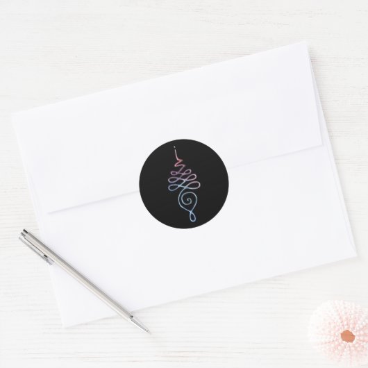 Sticker Rond Gradient Unalome (Enveloppe)