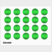 Sticker Rond Gradient vert brillant - Emerald Greens Modèle B (Feuille)