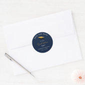 Sticker Rond Graduate 2024 Script Enregistrer la date Grad Part (Enveloppe)