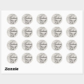 Sticker Rond Graduate Classe Greige Elegant Classy (Feuille)