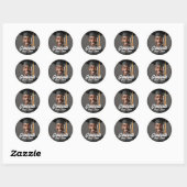 Sticker Rond Graduate Photo Name Year Bold Graduation (Feuille)