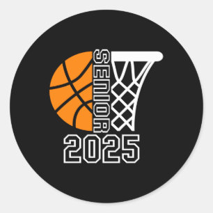 Sticker Rond Graduate Senior Cl De 2025 Joueur De Basketball Gr