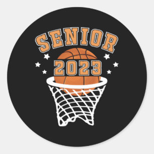 Sticker Rond Graduate Senior Class 2023 Graduation Basketball P