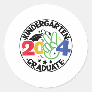Sticker Rond Graduation 2024 Graduate Jour Dernier De