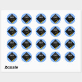 Sticker Rond Graduation 2025 Bleu clair (Feuille)