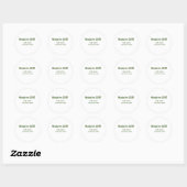 Sticker Rond Graduation 20XX ajouter nom année école vert moder (Feuille)