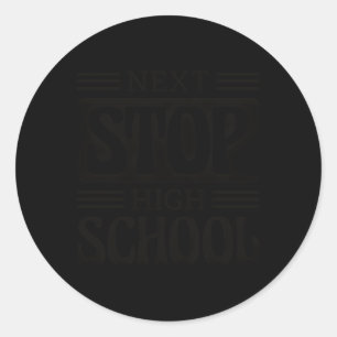 Sticker Rond Graduation au collège Next Stop High School