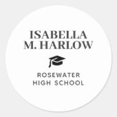 Sticker Rond Graduation Black Tassel Graduate (Devant)