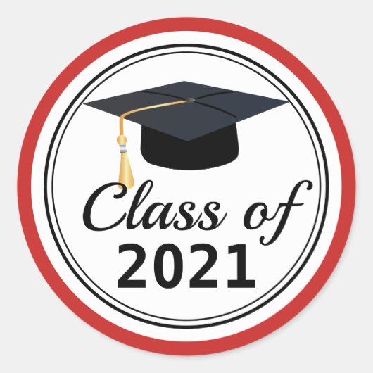 Sticker Rond Graduation - Classe de 20XX (Devant)