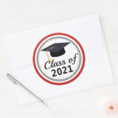 Sticker Rond Graduation - Classe de 20XX (Enveloppe)