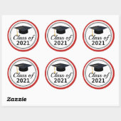 Sticker Rond Graduation - Classe de 20XX (Feuille)