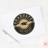 Sticker Rond Graduation Classic Gold & Black Template (Enveloppe)
