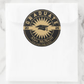 Sticker Rond Graduation Classic Gold & Black Template (Sac)