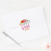 Sticker Rond Graduation de Bright Floral (Enveloppe)