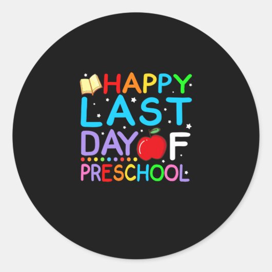Sticker Rond Graduation de Happy Last Day (Devant)