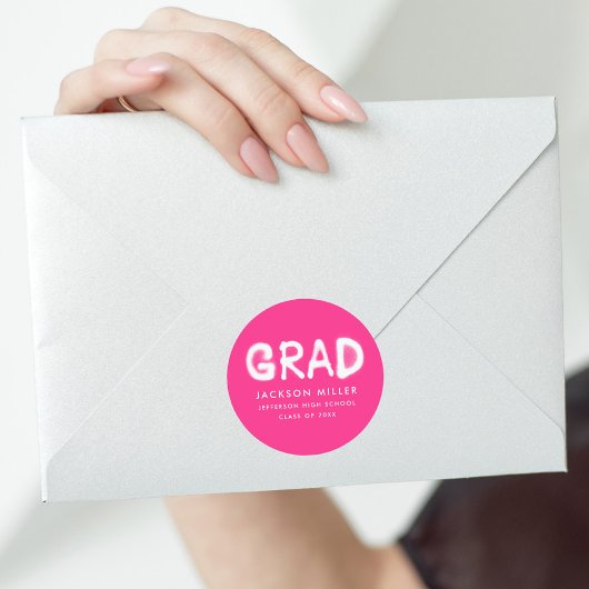 Sticker Rond Graduation de peinture Hot Pink