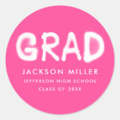 Sticker Rond Graduation de peinture Hot Pink (Devant)