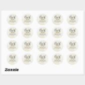 Sticker Rond Graduation de script noir et or personnalisée (Feuille)