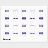 Sticker Rond Graduation Diploma Purple Envelope Seal (Feuille)