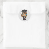 Sticker Rond Graduation en noir (Sac)
