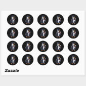 Sticker Rond Graduation en pingouin mignon (Feuille)