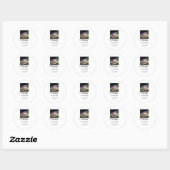 Sticker Rond Graduation fgrats ajouter nom photo ville date cla (Feuille)