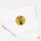 Sticker Rond Graduation Fier Papa (Enveloppe)