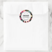 Sticker Rond Graduation Florale Moderne (Sac)
