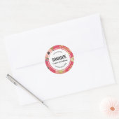 Sticker Rond Graduation Florale moderne (Enveloppe)