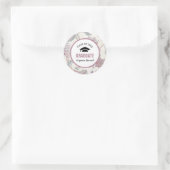 Sticker Rond Graduation Florale sur mesure (Sac)