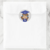 Sticker Rond Graduation Girl in Blue (Sac)
