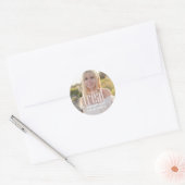 Sticker Rond Graduation Gold Calligraphie Script traitement sim (Enveloppe)