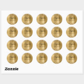 Sticker Rond Graduation Gold Foil Glittery (Feuille)
