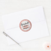 Sticker Rond Graduation Marbre et Rose Rose Or tendance Moderne (Enveloppe)