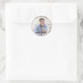 Sticker Rond Graduation Merci photo Classe de 20XX Custom (Sac)
