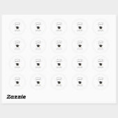 Sticker Rond Graduation minimale moderne (Feuille)