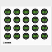Sticker Rond Graduation moderne Lime Green Neon (Feuille)